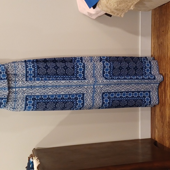 Maggy London Patchwork Print Stretch Sleeveless Maxi Dress- Sz. 10 - Picture 5 of 14